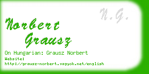 norbert grausz business card